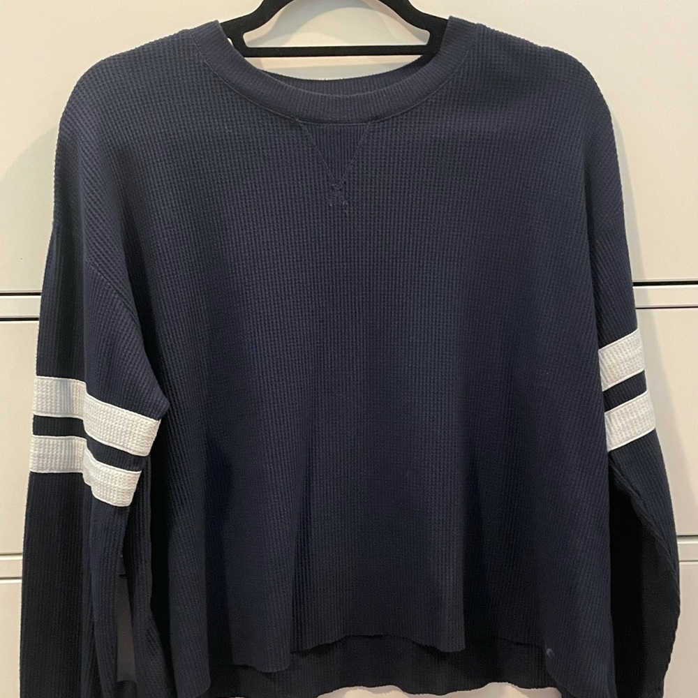 BLUE FLOWY CREWNECK SWEATSHIRT